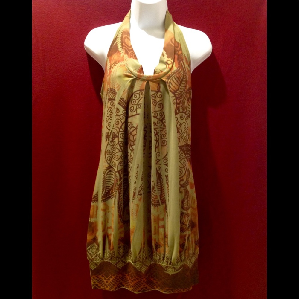 Boutique Long Line Halter Top/Dress/Beach Cover